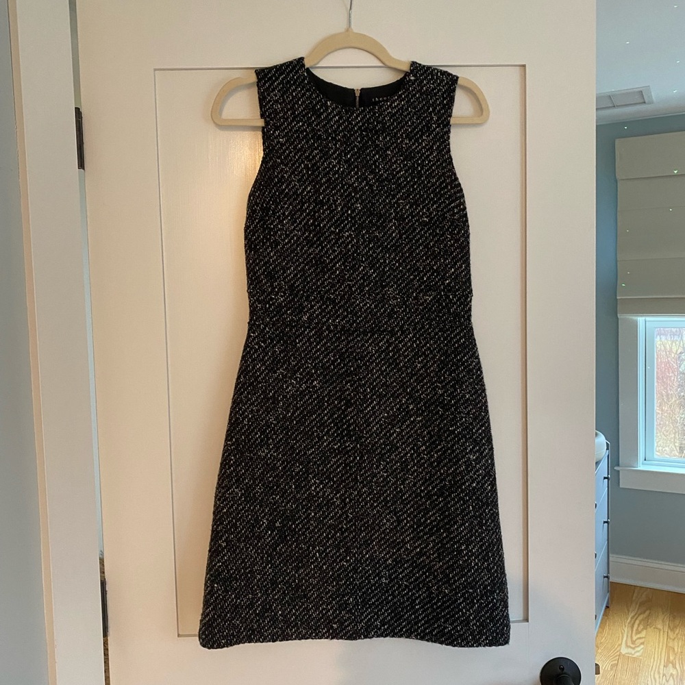 Theory black tweed dress